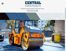 Tablet Screenshot of centralasphaltpaving.com